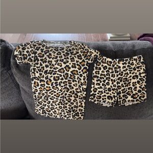 Leopard Print Kids Pajamas Set